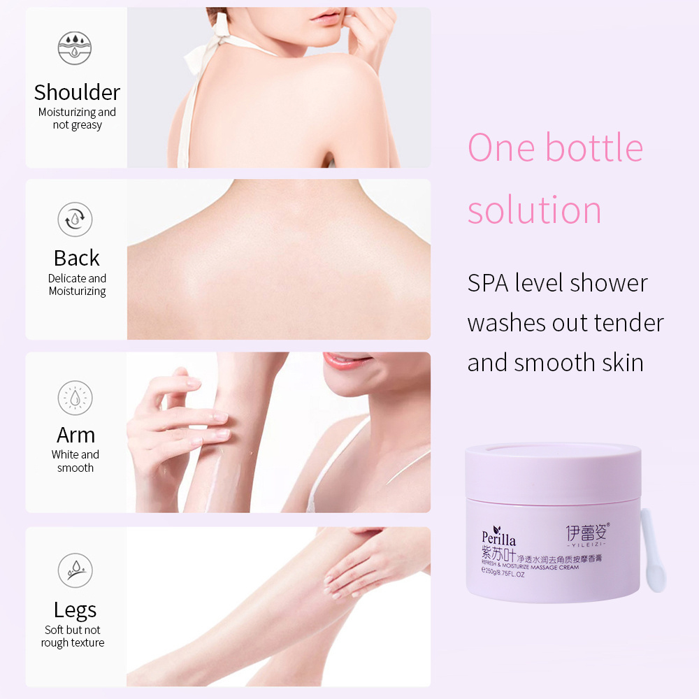 Brightening Scrub Cream Deep Cleansing Dead Skin Remove Face Exfoliating Scrub Perilla Leaf Exfoliation Massage Cream Day Purple