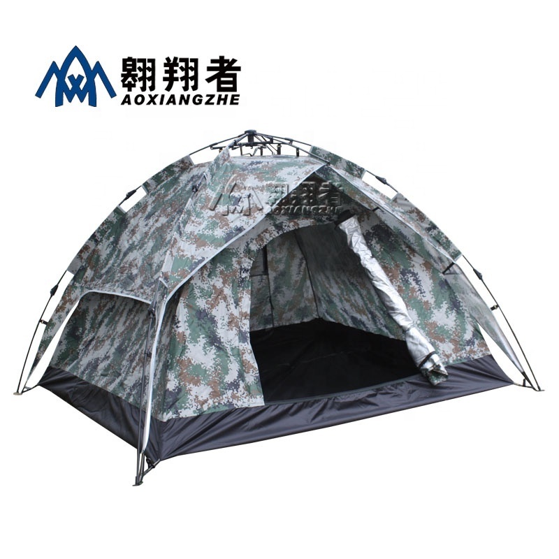 Lowes 2 person foldable new connectable camouflage camping tente de luxe large screen instant cabin tents with floor