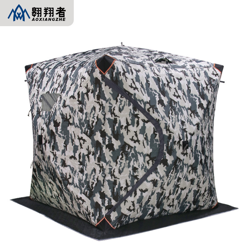 Hot selling tent outdoor 1-2 person camping outdoor Winter ice Fishing Cube camouflage Insulation tent for sale