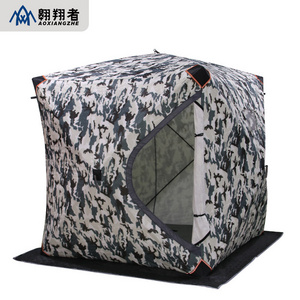 Hot selling tent outdoor 1-2 person camping outdoor Winter ice Fishing Cube camouflage Insulation tent for sale