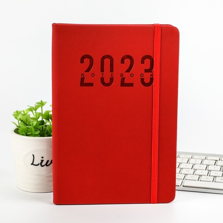 Journals Custom Logo A5 Business Pu Diary 2023 Planner Notebook With Calendar