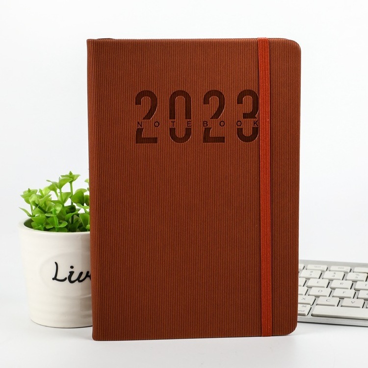 Journals Custom Logo A5 Business Pu Diary 2023 Planner Notebook With Calendar