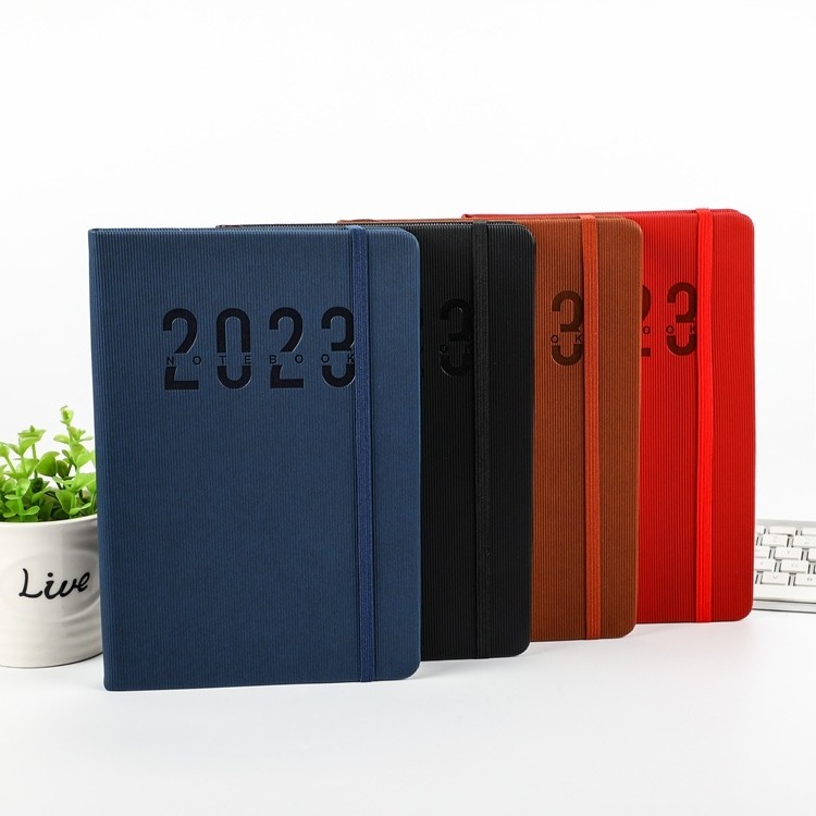 Journals Custom Logo A5 Business Pu Diary 2023 Planner Notebook With Calendar