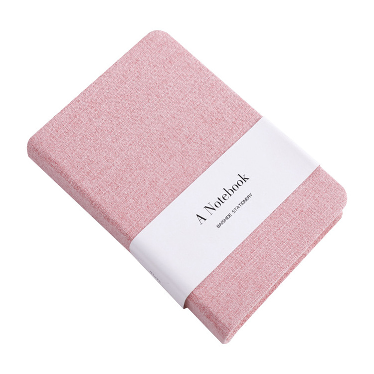 High Quality Fabric Linen Cover Notebook Planner Pu Leather Journal Notebook For Work