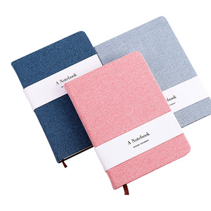 High Quality Fabric Linen Cover Notebook Planner Pu Leather Journal Notebook For Work