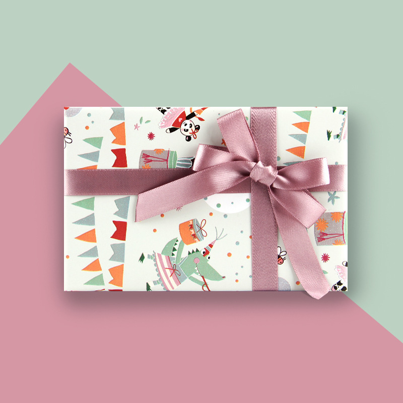 Paper Wrap Packaging Waterproof Cute Carton Custom Roll Gift Wrapping Paper