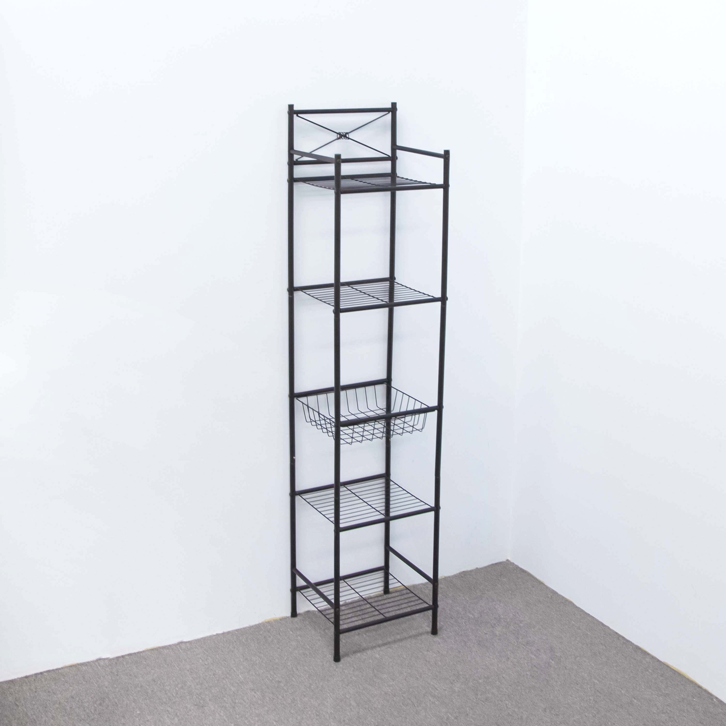 Kitchen Storage Rack 5 Tier Tabletop Bathroom Shelf Tall Stand Storage Organizer