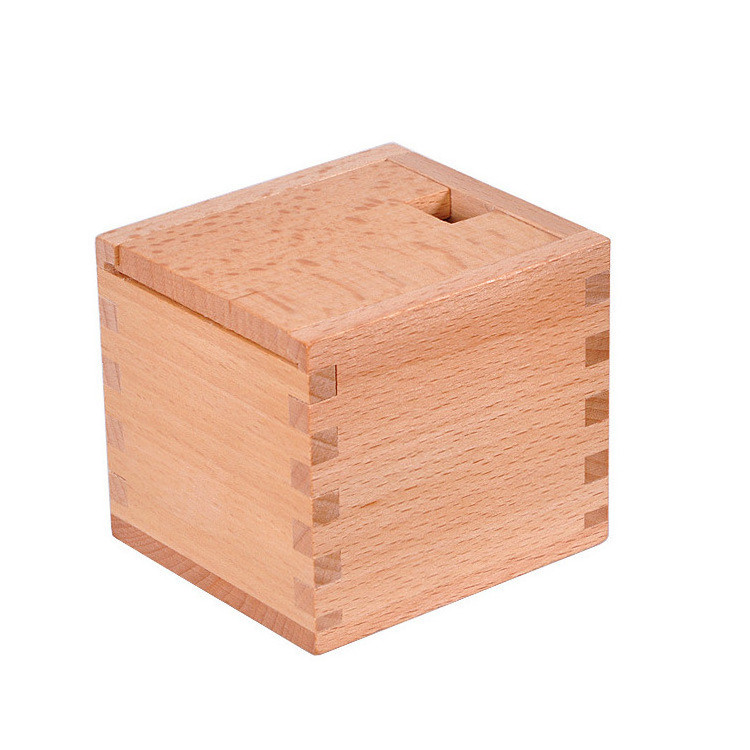 Traditional Chinese Brain Puzzle Toys Wooden Brain Teaser IQ Puzzle Wood Kongming Lock Box Puzzle