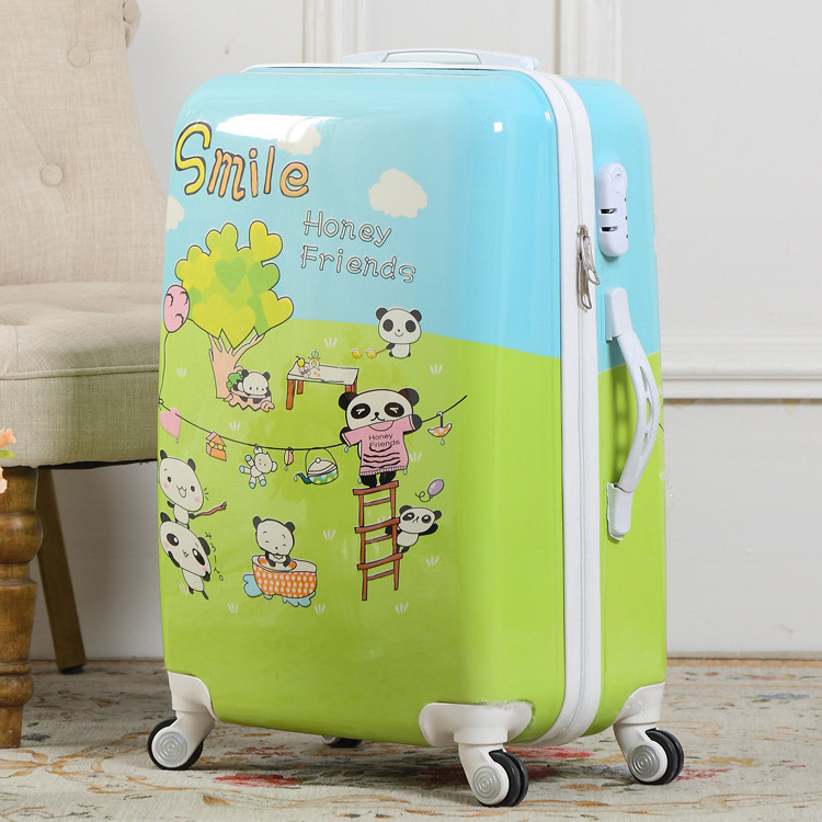 Panda animal ABS PC cartoon design kids trolley suitcase cute luggage for girls student luggage bag