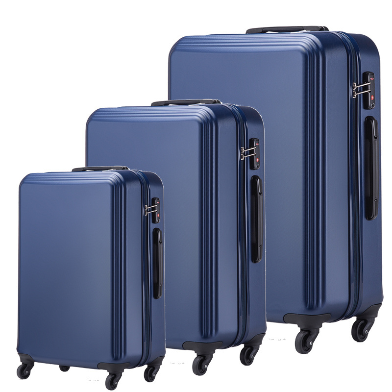 3pcs 20/24/28 inch Wholesale  Hard Plastic Luggage ABS PC trolley suitcase luggage carry on suitcase for business