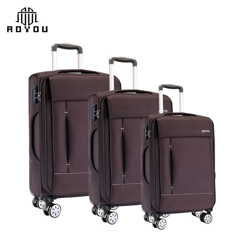 Factory wholesale  20 24 28 inch  suitcase cabin travel luggage trolley bag nylon luggage sets funky suitcase