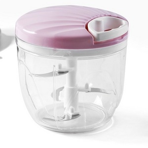 Food Processor Manual Salad Vegetable Chopper With Bowl Pulling Chopper