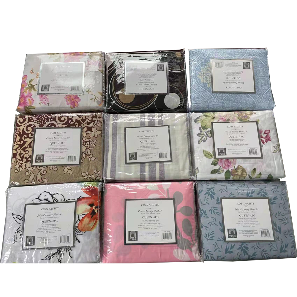 China manufacture Aoyatex Stock microfiber polyester bedding set wholesale sabanas bed sheet set