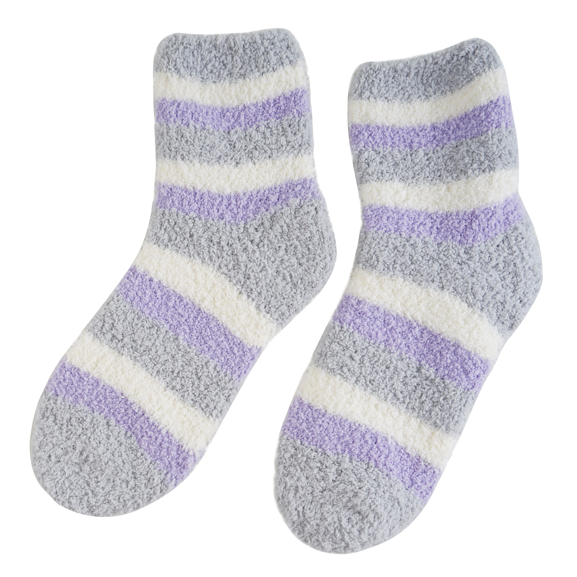 Aoyatex Wholesale Cozy Knitted 100% Polyester Women's Custom Micro Feather Yarn Socks for Living Room