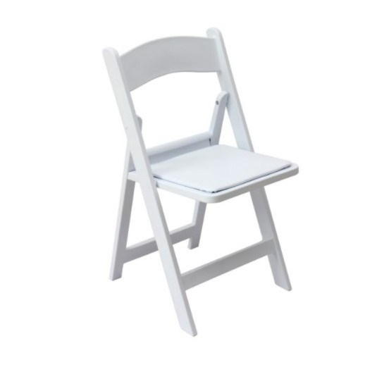 Modern White Resin Folding Chairs Contemporary Style for Banquet Event Bar Villa Apartment Banquet Hall