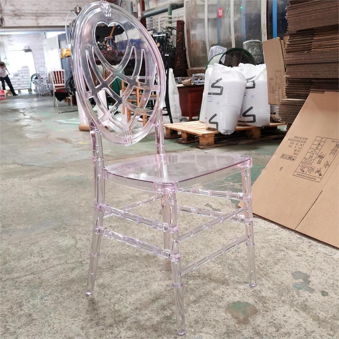 new design clear transparent crystal resin chiavari chair tiffany chair for sales