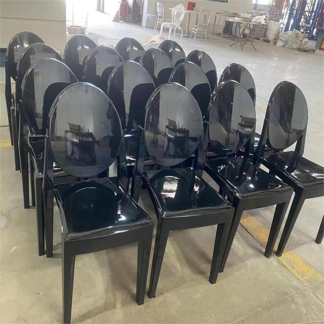 Black Ghost Chair for Indoor and Outdoor Events for Weddings Parties Home Offices Parks Apartments Malls