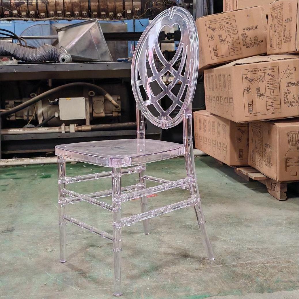 new design clear transparent crystal resin chiavari chair tiffany chair for sales