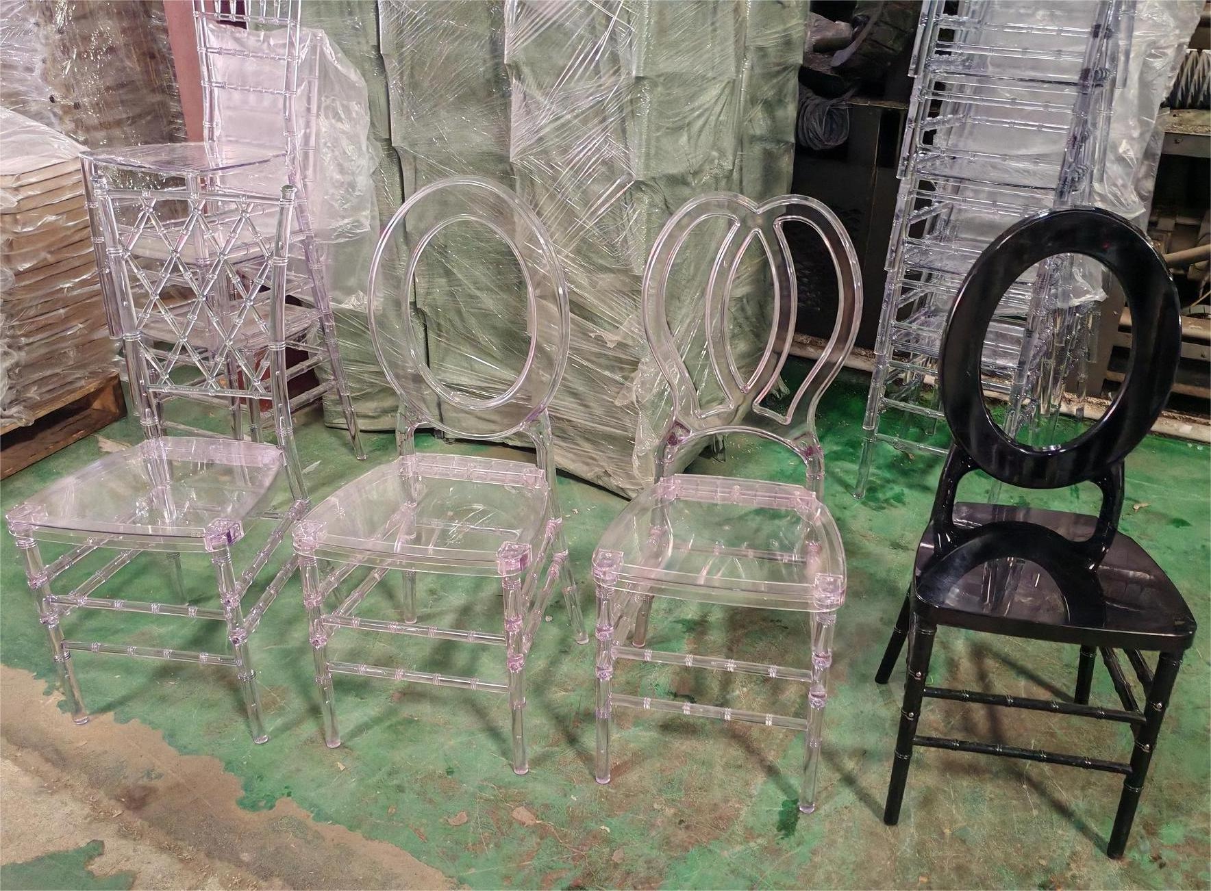 2024 popular mesh transparent resin napoleon Chiavari Chairs wedding chair chavari party tiffany chivari chair