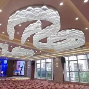 Hotel lobby crystal chandelier Banquet Hall Sales Department circular creative non-standard project light customization