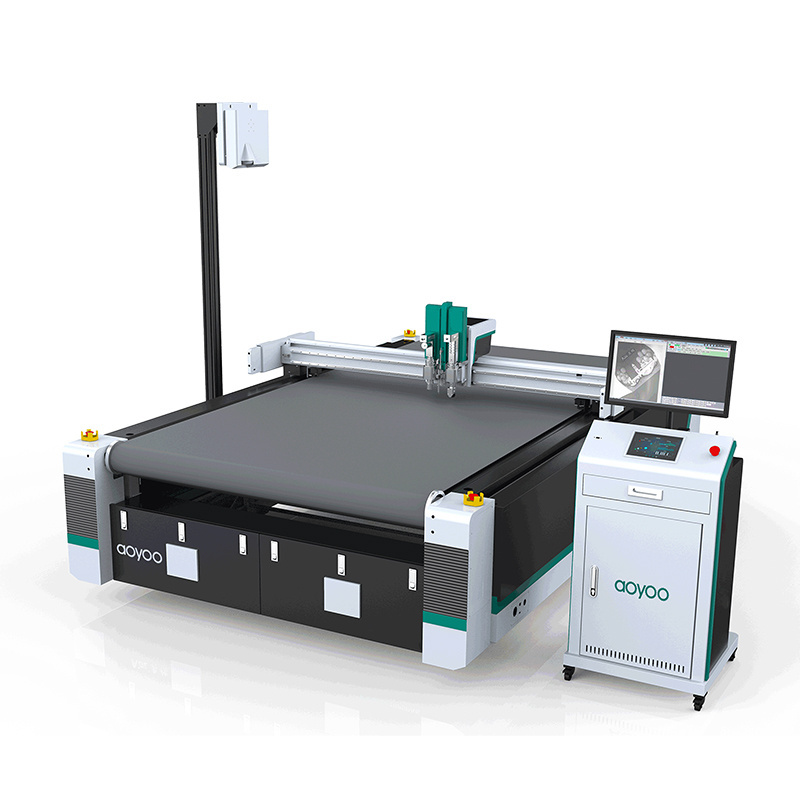 automatic Die Card Box cutting table 1625 2125 fixed cnc digital oscillating round v knife making paper sheet counting machine