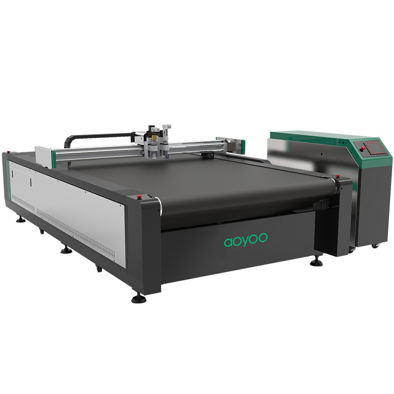 Aoyoo Cnc Fully Automatic Vibrating Geotextile Fabric Oscillating Knife Carpet Cutting Machine