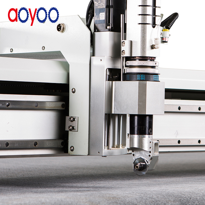 Aoyoo Cnc Fully Automatic Vibrating Geotextile Fabric Oscillating Knife Carpet Cutting Machine