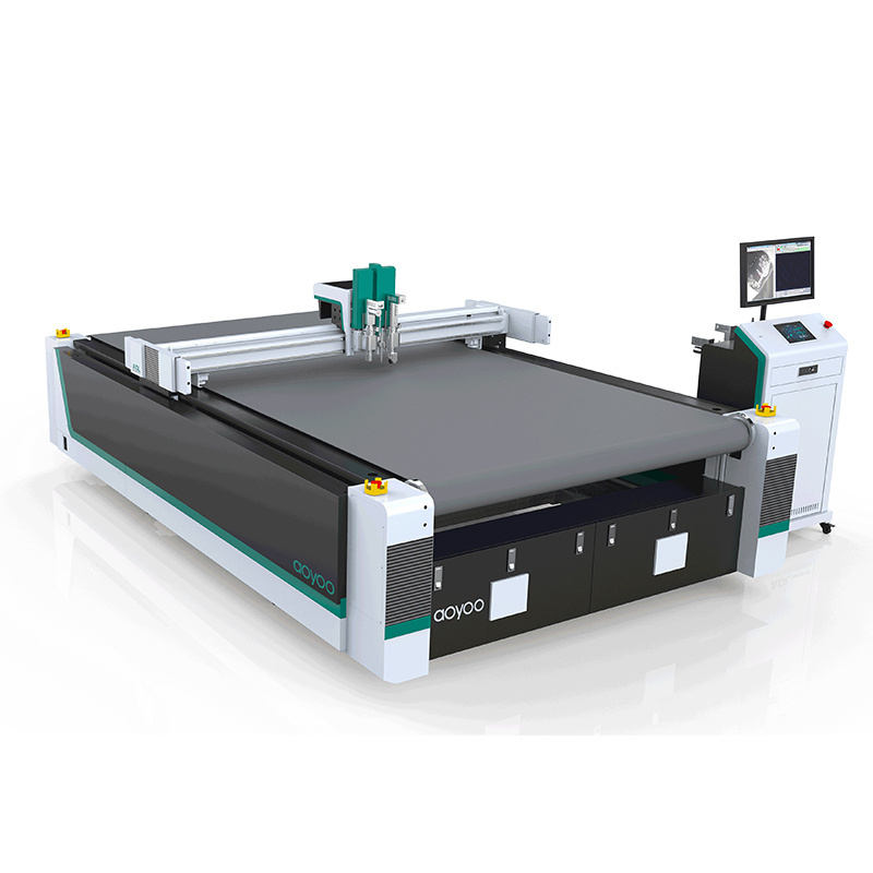 automatic Die Card Box cutting table 1625 2125 fixed cnc digital oscillating round v knife making paper sheet counting machine