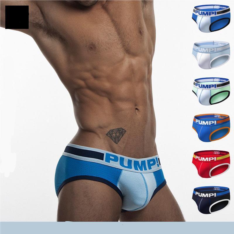 Wholesale PUMP! men boxers custom logo sexy underwear men cotton underwear breathable panties elastic men's briefs boxers