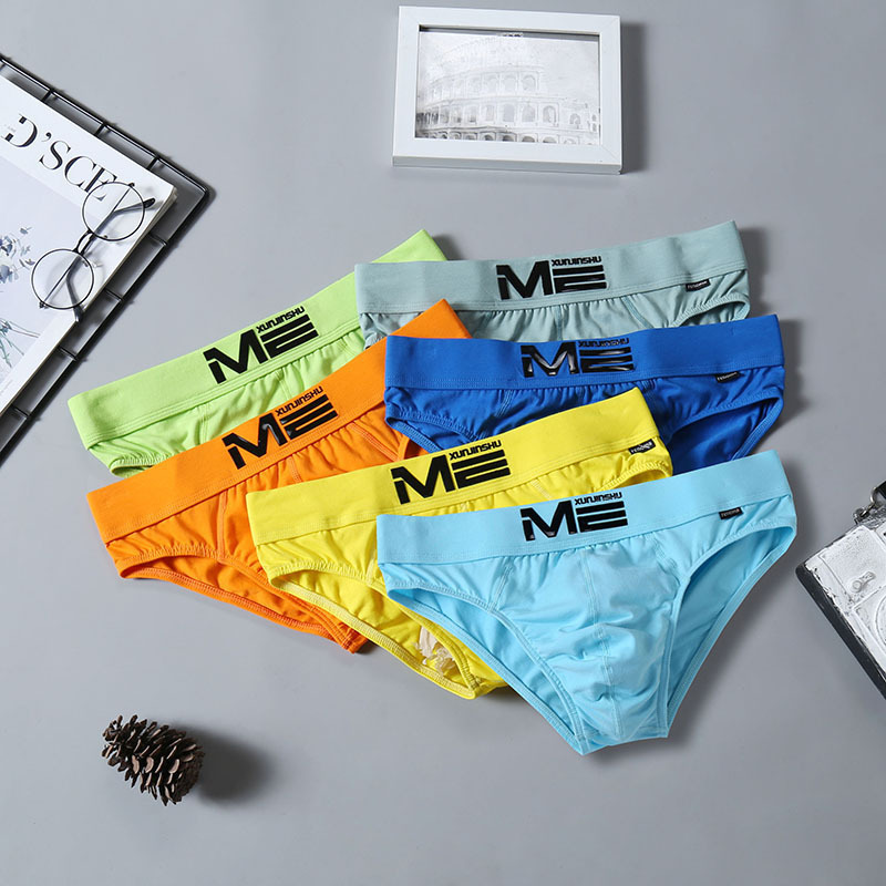 Custom Logo Brand men underwear briefs soft cotton boxers for men breathable panties elastic wholesale mens boxer shorts