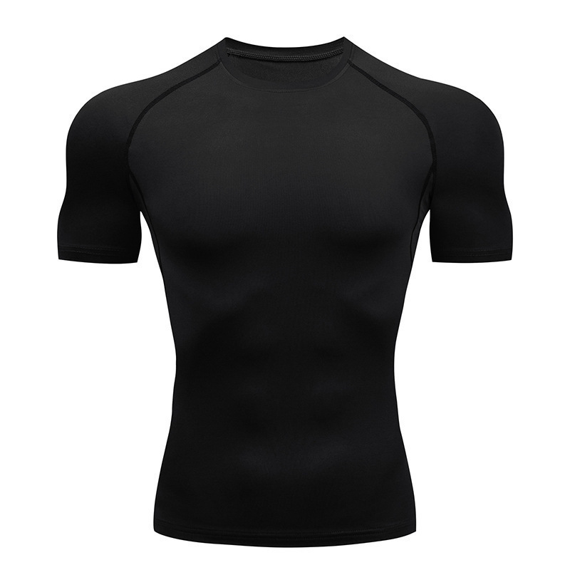 New design adult tshirt Custom breathable running sports short sleeve quick dry muscle gym fitness sport men compression t shirt