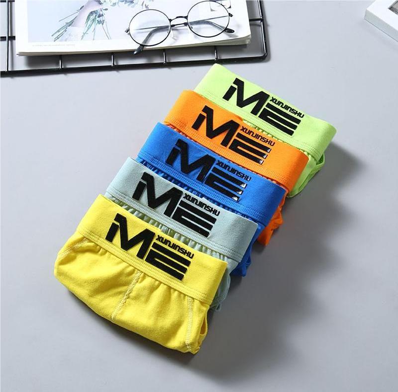 Custom Logo Brand men underwear briefs soft cotton boxers for men breathable panties elastic wholesale mens boxer shorts