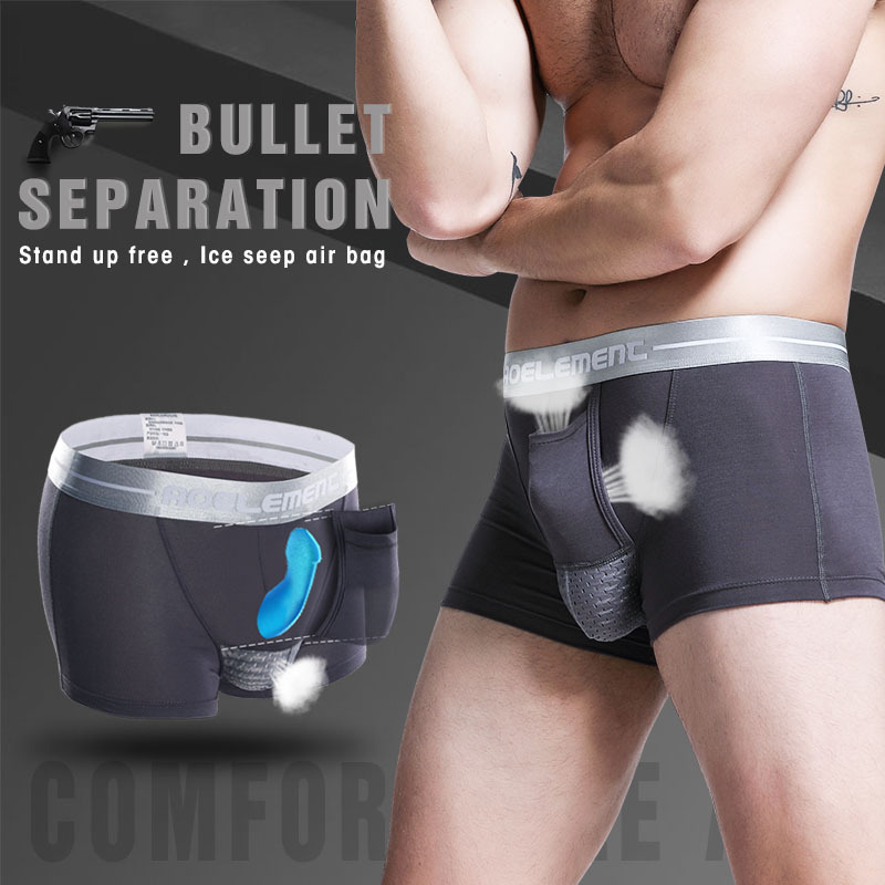 Wholesale custom logo men underwear with separated bullets elastic men's underwear briefs sexy boxer briefs for men panties