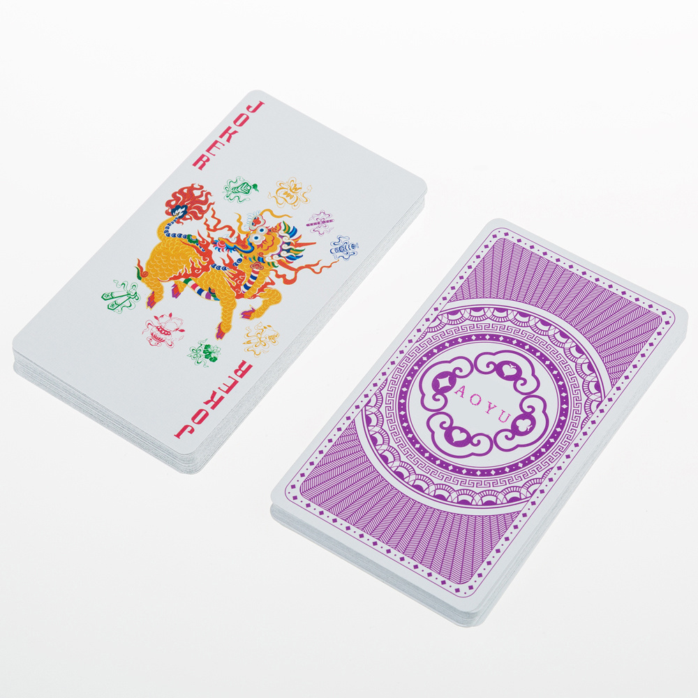 AYPC Wholesale High Quality Custom Design 56 Cards Eco-Friendly Game Cards Durable Advertising Playing Cards with Gift Box