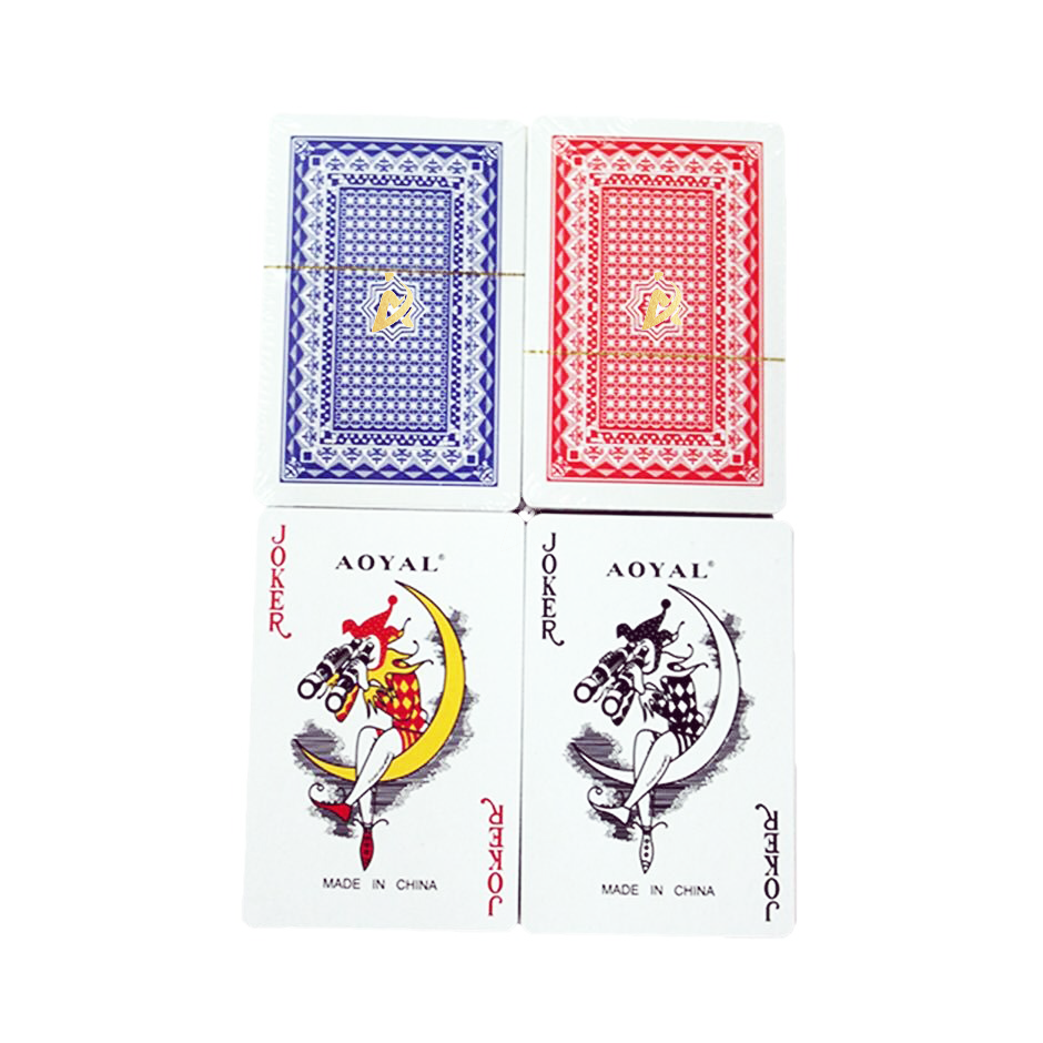 AYPC Top Sales Custom Waterproof Plastic Classic Board Card Game Plastic Playing Poker Cards Double Deck Set