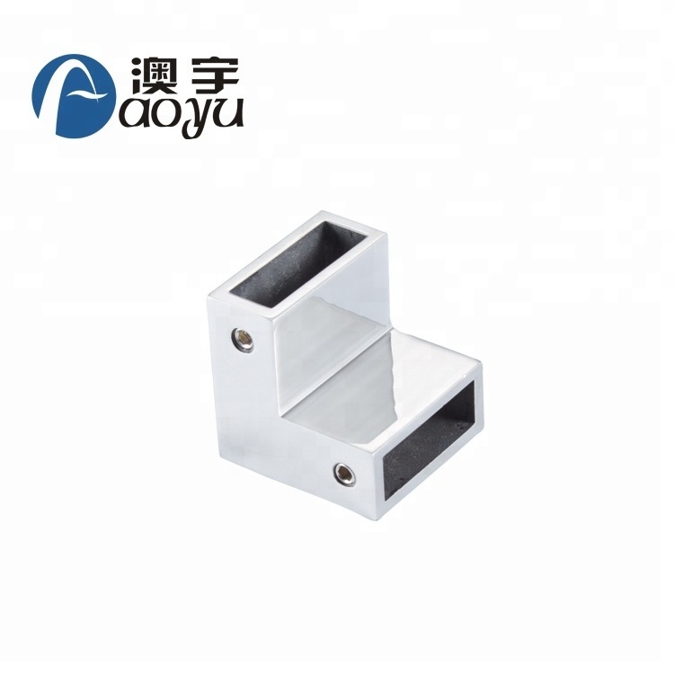 Hot sale glass door hinge tube sleeve stainless steel glass corner connector tube clamp joint