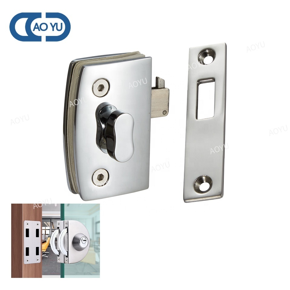 Home Hotel Bathroom Frameless Glass Door Double Lock 8~12mm Sliding Glass Door Lock glass