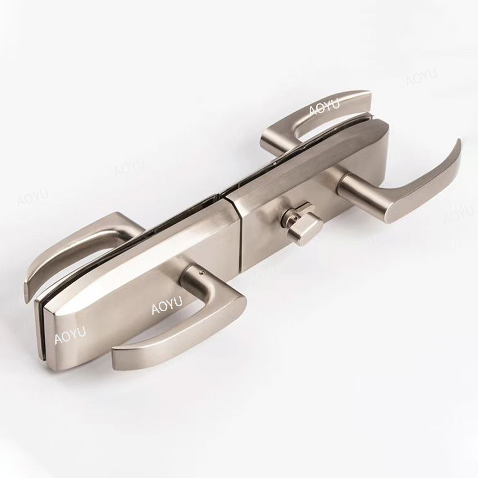 steel double side sliding glass door lock