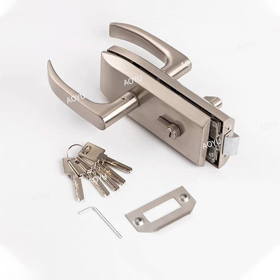 steel double side sliding glass door lock