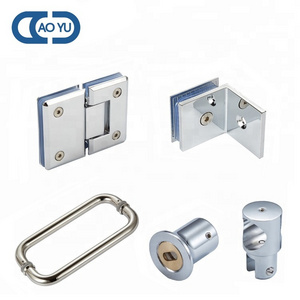 Frameless swing glass to glass bi-folding shower hinge bathroom 180 degree stainless steel brass glass door hinge