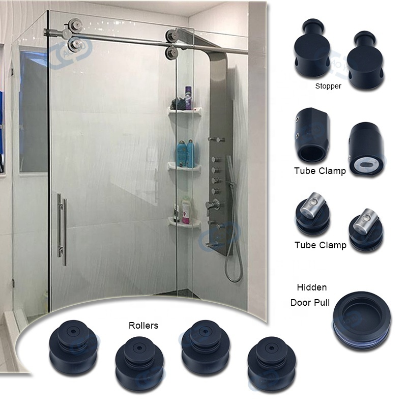 Stainless steel sliding glass doors hardware shower room accessories shower sliding accessories Kit