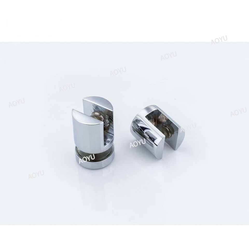 316 stainless steel 90 degree corner square rimless 6mm glass clamp brass pivot screen glass connector clamp