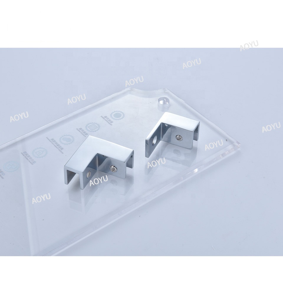 Shower Door 90 degree two-way Angle glass to metal Stainless steel glass connector Glass clip