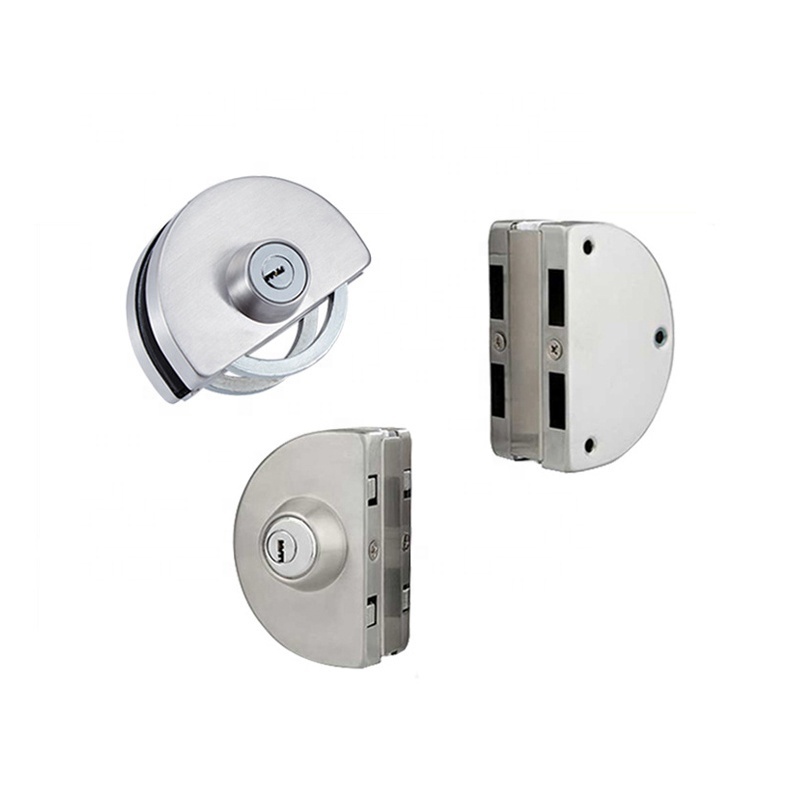 High Security Lock And Knob Stainless Steel 304 Frameless Bathroom Glass Door Locks