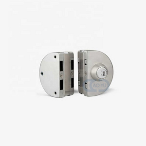 High Security Lock And Knob Stainless Steel 304 Frameless Bathroom Glass Door Locks