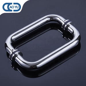 China supplier glass door handle stainless steel 304 pull handle O type of shower door handle