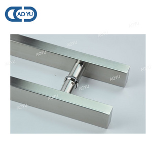 Aoyu metal stainless steel toilet bathroom shower room H - type pull - push sliding glass door handle