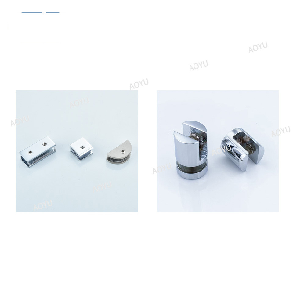 316 stainless steel 90 degree corner square rimless 6mm glass clamp brass pivot screen glass connector clamp