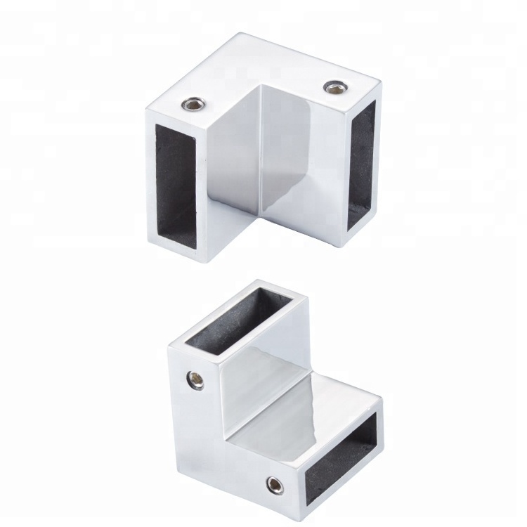 Hot sale glass door hinge tube sleeve stainless steel glass corner connector tube clamp joint