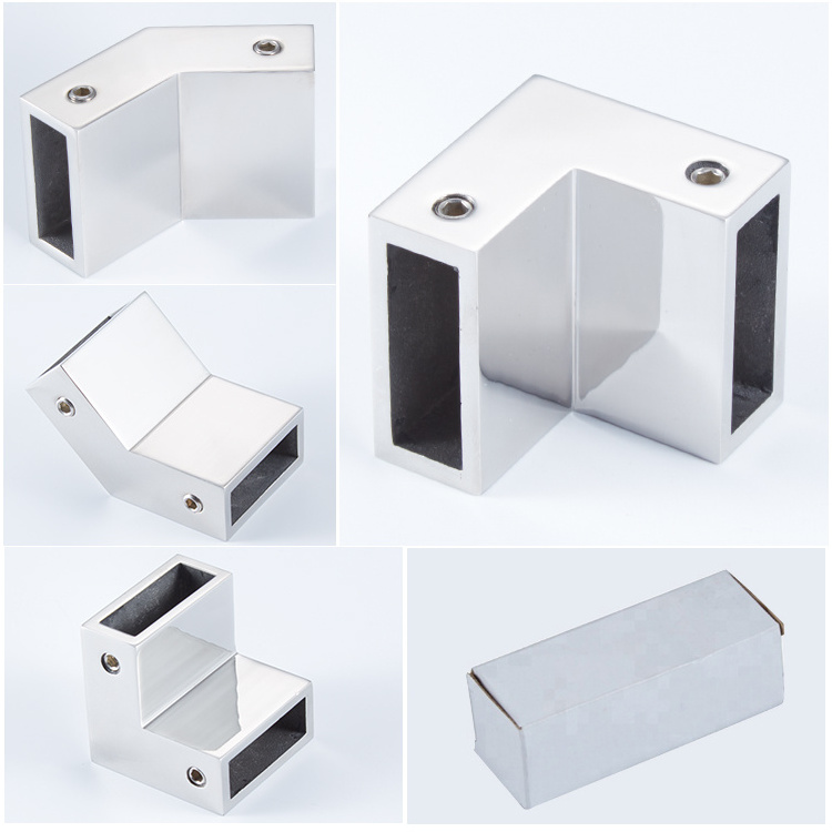 Hot sale glass door hinge tube sleeve stainless steel glass corner connector tube clamp joint